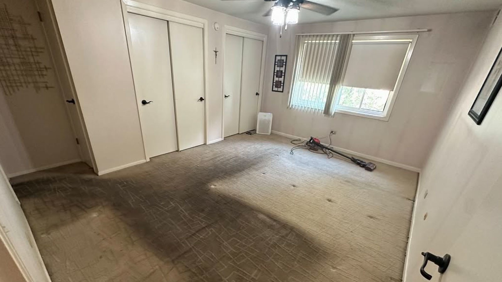 The same bedroom completely cleared after the Junk Jaws cleanout